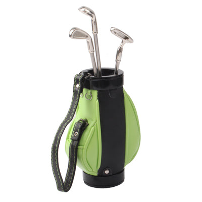 Golf Bag Pen Holder with 3 Golf Clubs Shape Ball Pens