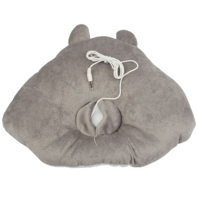 Cartoon Chinchilla Intermediate Single Speaker Noon Break Music Pillow(Grey)