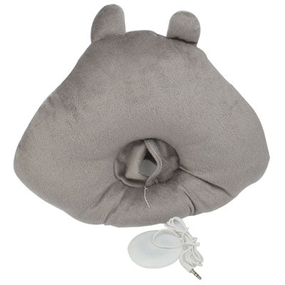 Cartoon Chinchilla Intermediate Single Speaker Noon Break Music Pillow(Grey)