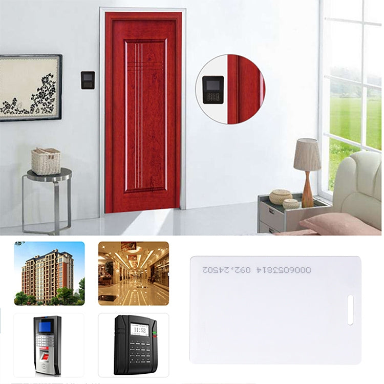 10PCS EM ID Card TK4100/EM4100 125KHZ Thick Card Access Control System Card for Access Control Time Attendance(White)