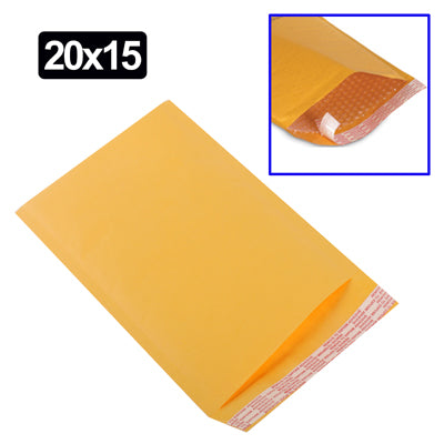 Self Seal Kraft Bubble Mailer Envelopes (20x15x0.5cm)(Yellow)