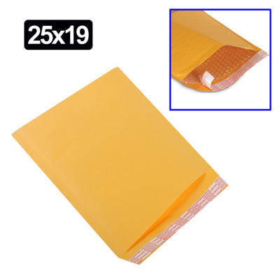 Self Seal Kraft Bubble Mailer Envelopes (25x19x0.5cm)(Yellow)