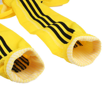 Vertical Stripes Pattern Cotton Football Stockings, Length:62cm(Yellow)