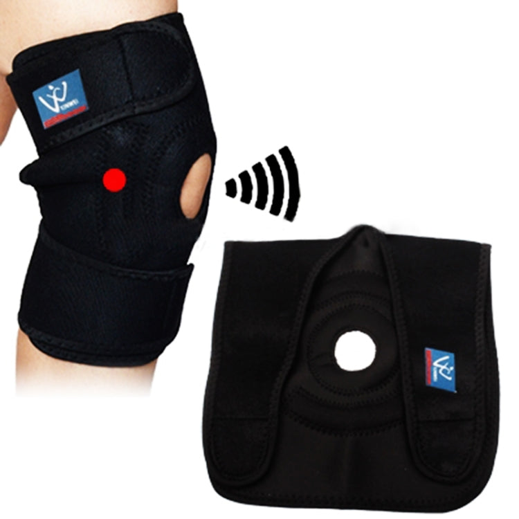 Adjustable Single Magnetic Treatment Cut-out Stretchy Knee Shield Support Protector Gear