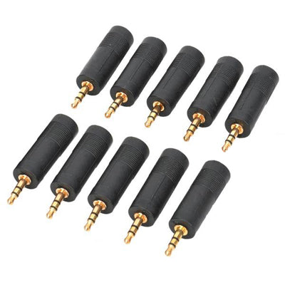 3.5mm Stereo Male to 6.35mm Female Audio Converters Adapters (10 Pcs in One Package, the Price is for 10 Pcs)