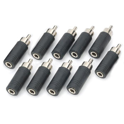 RCA Male to 3.5mm Female Audio Converters Adapter (10 Pcs in One Package, the Price is for 10 Pcs)