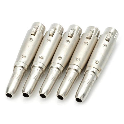 XLR Female to 6.35mm Female Audio Converters Adapters (5Pcs in One Package, the Price is for 5 Pcs)