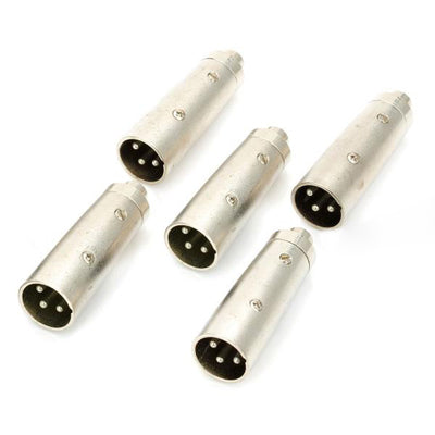 XLR Male to RCA Female Audio Adapter (5 Pcs in One Package, the Price is for 5 Pcs)(Silver)