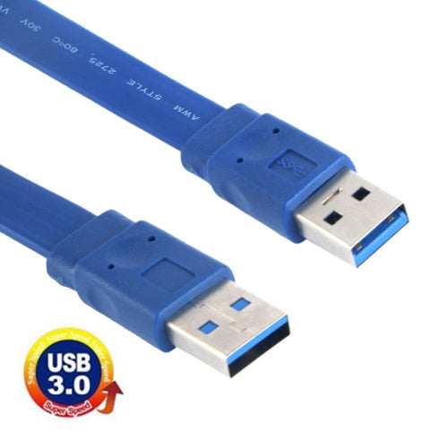 Noodle Style USB 3.0 A Male to A Male (AM-AM) Cable, Length: 1m