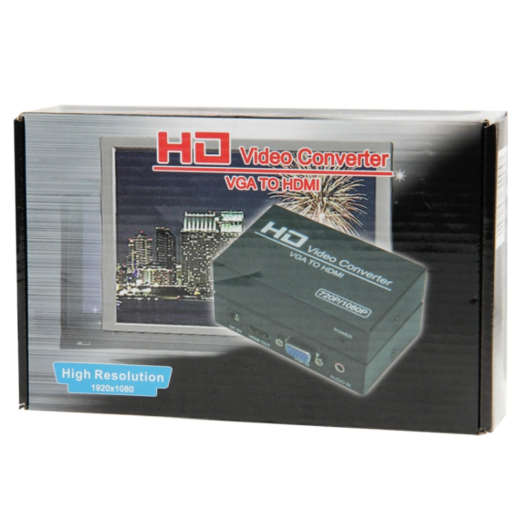 1080P HD Video Converter VGA to HDMI, Support 165 MHz / 1.65Gbps / 8bit Per Channel