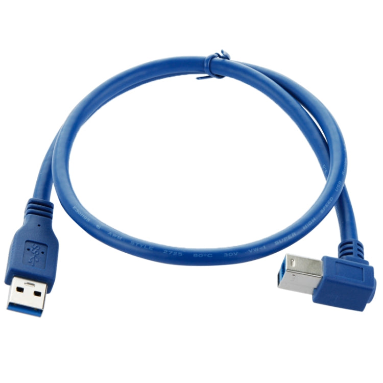 Right Angle Shape Printer Cable AM-BM USB 3.0 Adapter Cable, Length: 60cm