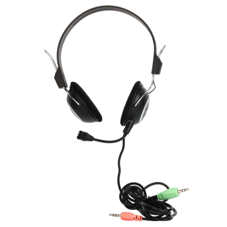 Universal Stereo Headset with Mic for Computer, Cable Length: about 2m (Black + Silver)
