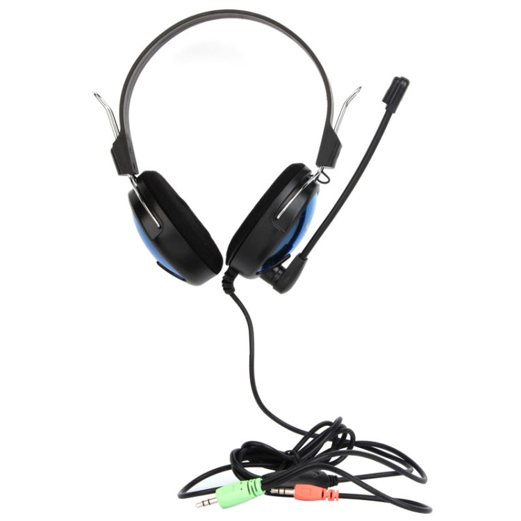 Universal Stereo Headset with Mic for Computer, Cable Length: about 2m (Black + Blue)