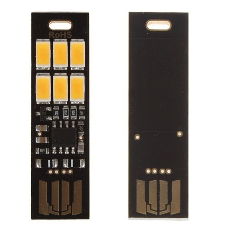 Portable Double Sided USB Touch Light with 6pcs LED