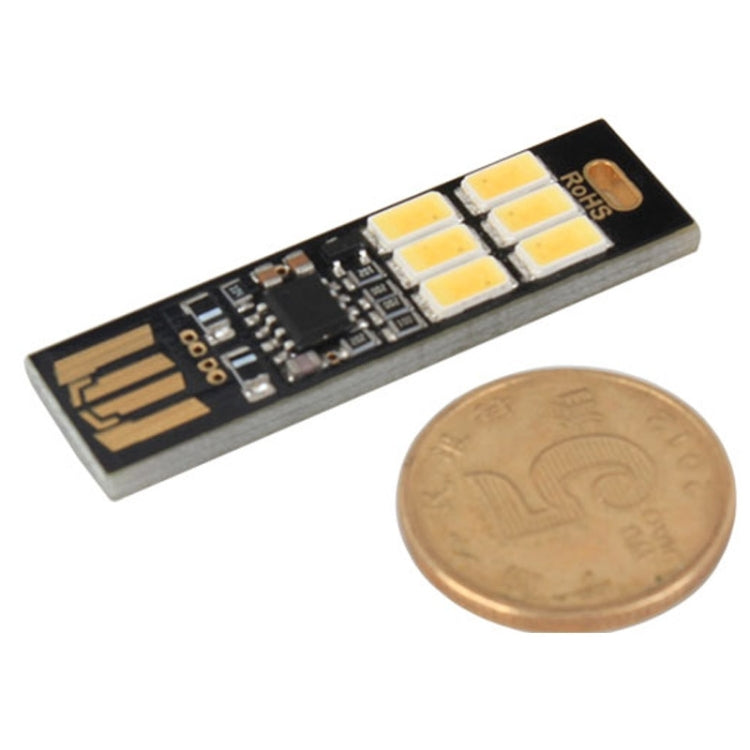 Portable Double Sided USB Touch Light with 6pcs LED