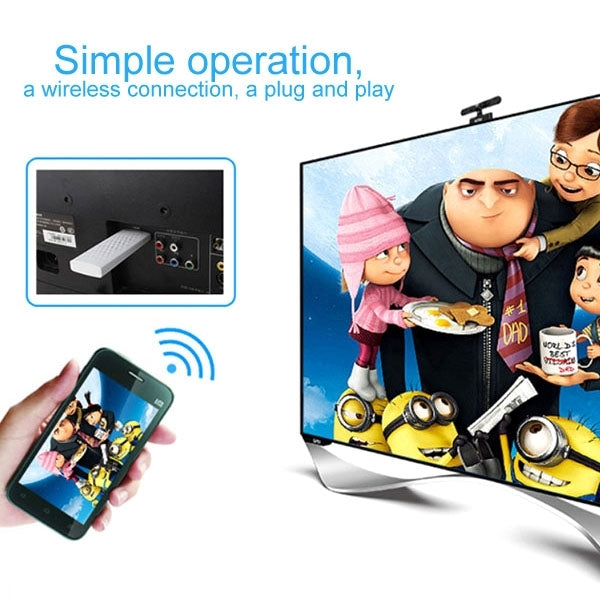 Wifi HDMI Miracast DLNA Display Dongle for iPhone iOS / Android Smartphone, CPU: ARM Cortex A9 Single Core 1.2GHz, Support WIFI + HDMI