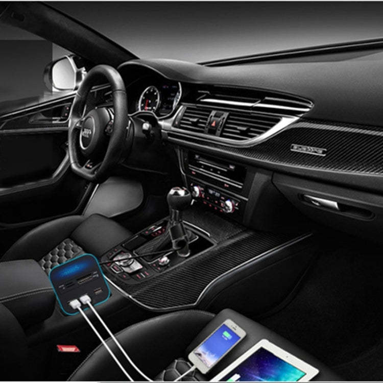 2 in 1 USB 2.0 M2 / TF / SD / MMC / MS / MS PRO DUO Card Reader & 3-port HUB