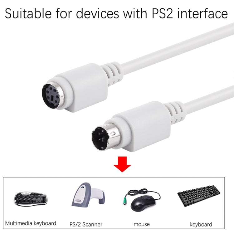 6 Pin PS/2 Keyboard / Mouse Extender Cable (PS/2 male to PS/2 female)