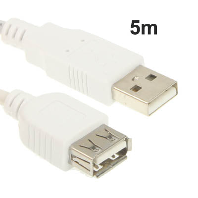 USB 1.1 AM to AF Cable, Length: 5m(Transparent)