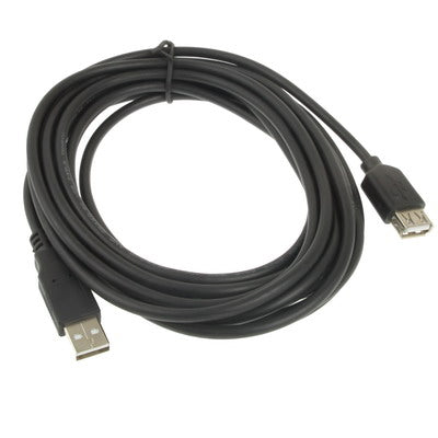 USB 2.0 AM to AF Extension Cable, Length: 5m(Black)