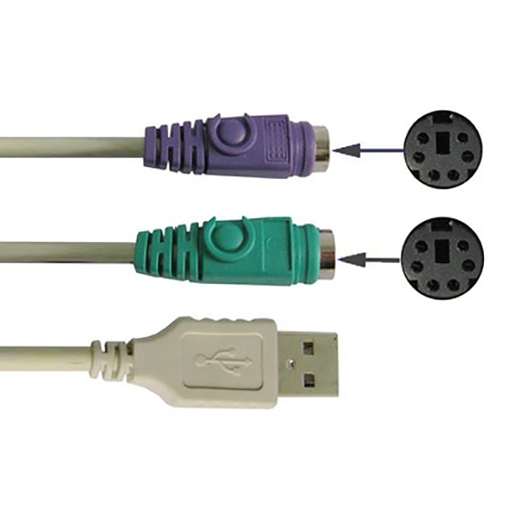 USB to PS/2 Adapter Cable for keyboard and Mouse ,
