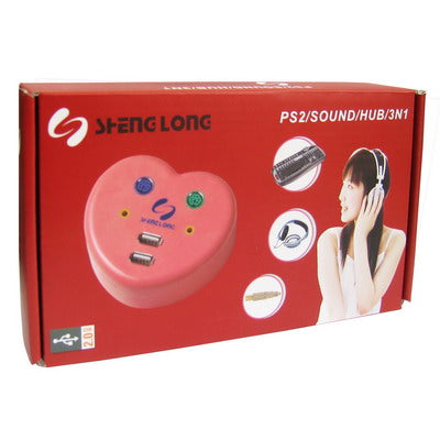 3 in 1(PS2, Sound, HUB) USB adapter