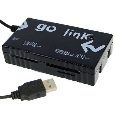 USB Go-Link PC to PC Cable with Universal Card Reader(Black)