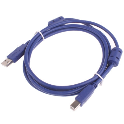 Normal USB 2.0 AM to BM Cable, with 2 core, Length: 3m(Blue)