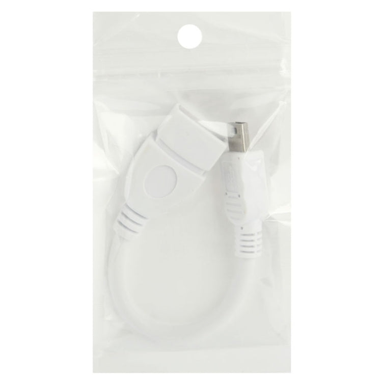 Mini 5-pin USB to USB 2.0 AF OTG Adapter Cable, Length: 12cm(White)