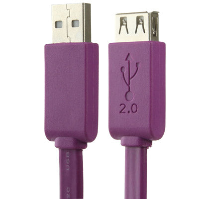 Noodles Style USB 2.0 AM to AF Data Transfer Cable, Length: 1.5m (Purple)