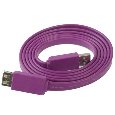 Noodles Style USB 2.0 AM to AF Data Transfer Cable, Length: 1.5m (Purple)