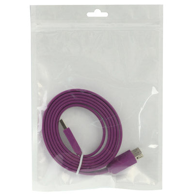 Noodles Style USB 2.0 AM to AF Data Transfer Cable, Length: 1.5m (Purple)