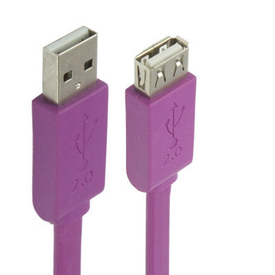 Noodles Style USB 2.0 AM to AF Data Transfer Cable, Length: 1.5m (Purple)