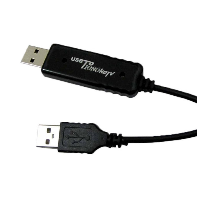 A390 USB Computer HD Video Output TV USB to 1080P HDTV Sharing Cable Memory Play, Cable Length: 120cm(Black)