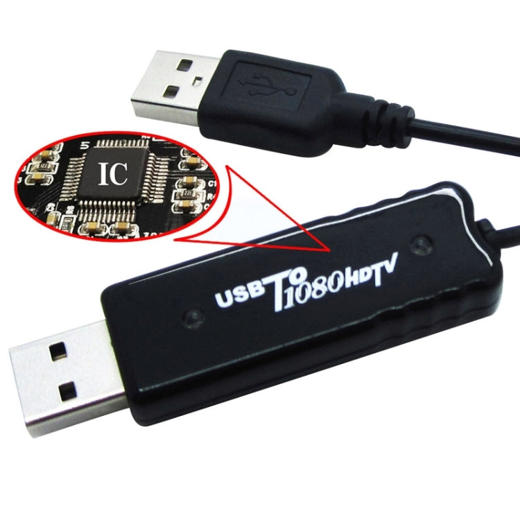A390 USB Computer HD Video Output TV USB to 1080P HDTV Sharing Cable Memory Play, Cable Length: 120cm(Black)