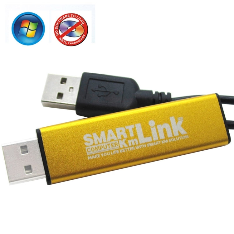 A820 USB Intelligent Computer Data Link, Support File Sharing & High Speed Data Transmission & Keyboard and Mouse Operation Device, Length: 110cm (Yellow + Black)