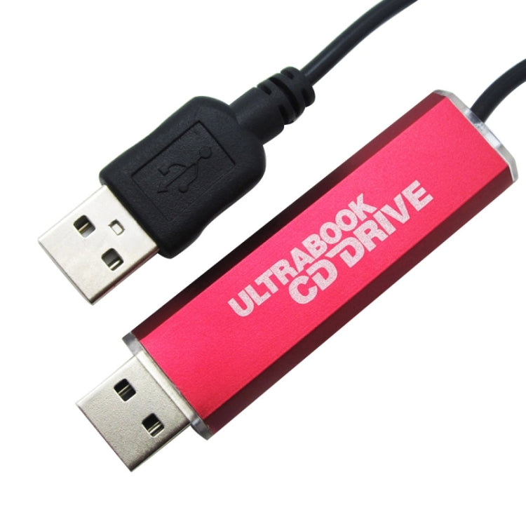A830 USB External Drive Bridge Recording File Transfer Notebook CD-ROM PC Drive Connector, Length: 110cm (Red + Black)