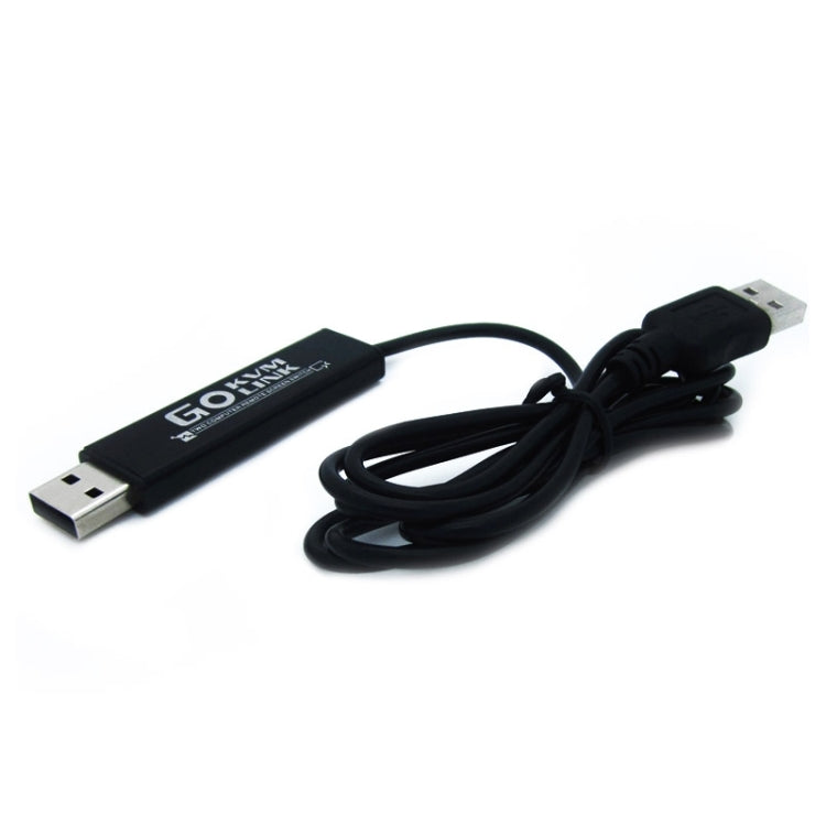 A890 Two Computer Cross Screen Switcher KVM Switch PC Intelligent Link Keyboard Share, Cable Length: 110cm(Black)