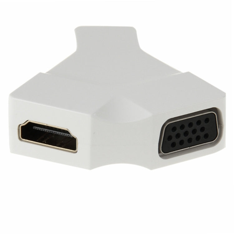 Mini Display Port 1.2 Male to HDMI+VGA Jack Adapter Converter 4K x 2K Support 3D