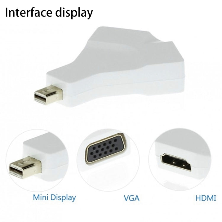 Mini Display Port 1.2 Male to HDMI+VGA Jack Adapter Converter 4K x 2K Support 3D