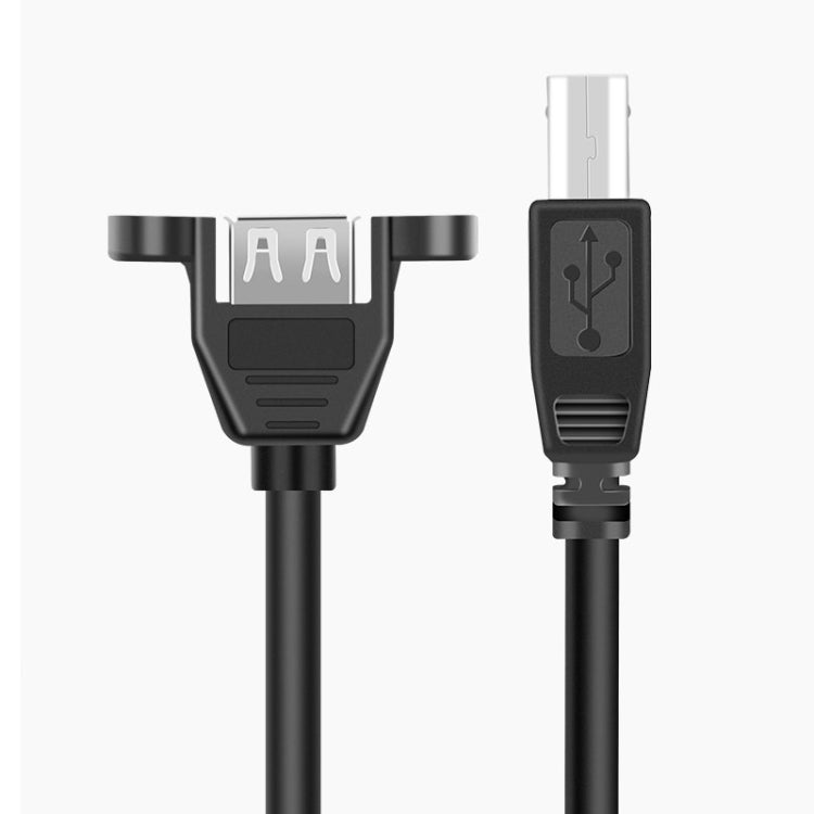 USB 2.0 Type-B Male to USB 2.0 Female Printer / Scanner Adapter Cable for HP, Dell, Epson, Length: 50cm(Black)