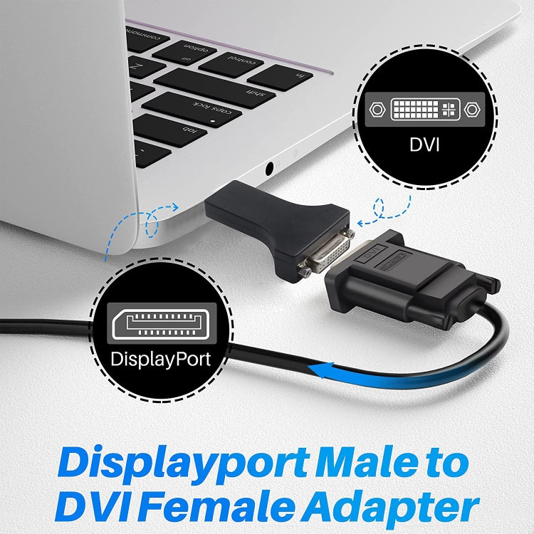 DisplayPort male to DVI female adapter(Black)