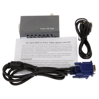 Composite Video AV to VGA Converter / BNC to VGA