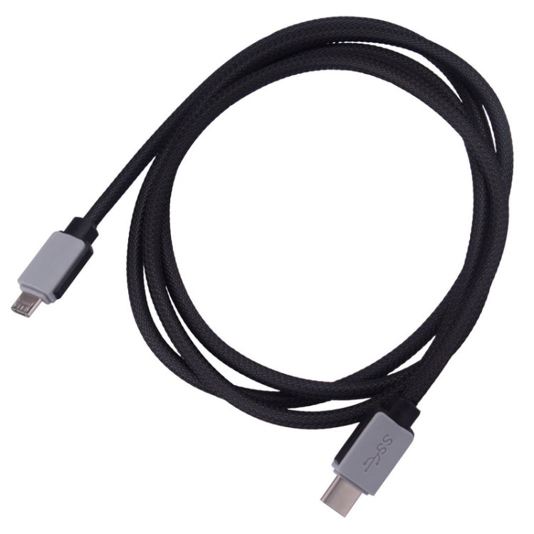 1m USB-C / Type-C 3.1 Male to Micro USB 2.0 Male Data & Charge Cable, For Galaxy S8 & S8 + / LG G6 / Huawei P10 & P10 Plus / Xiaomi Mi6 & Max 2 and other Smartphones(Black)