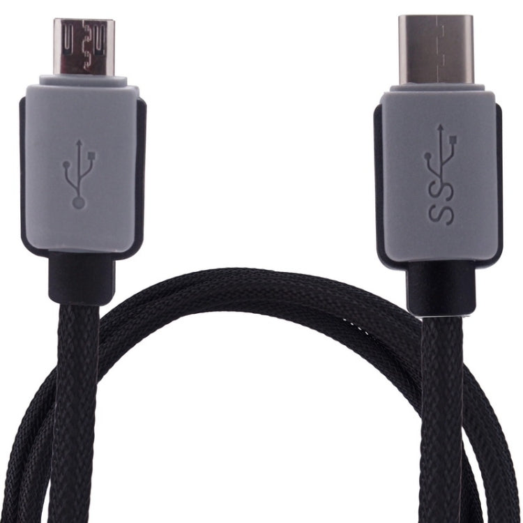1m USB-C / Type-C 3.1 Male to Micro USB 2.0 Male Data & Charge Cable, For Galaxy S8 & S8 + / LG G6 / Huawei P10 & P10 Plus / Xiaomi Mi6 & Max 2 and other Smartphones(Black)