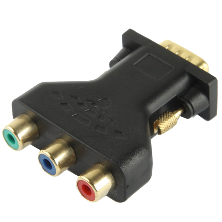 VGA 15 Pin Male to 3 RCA Component Female Adapter