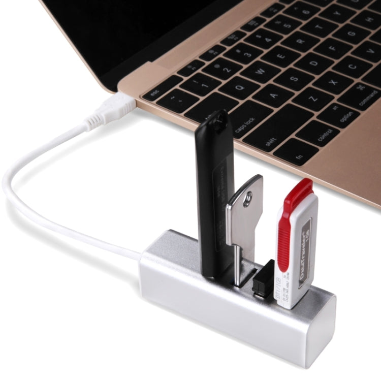 Seenda IHUB-02C USB-C / Type-C 3.1 to 4 Ports USB 3.0 HUB Adapter, For Galaxy S8 & S8 + / LG G6 / Huawei P10 & P10 Plus / Xiaomi Mi6 & Max 2 and other Smartphones