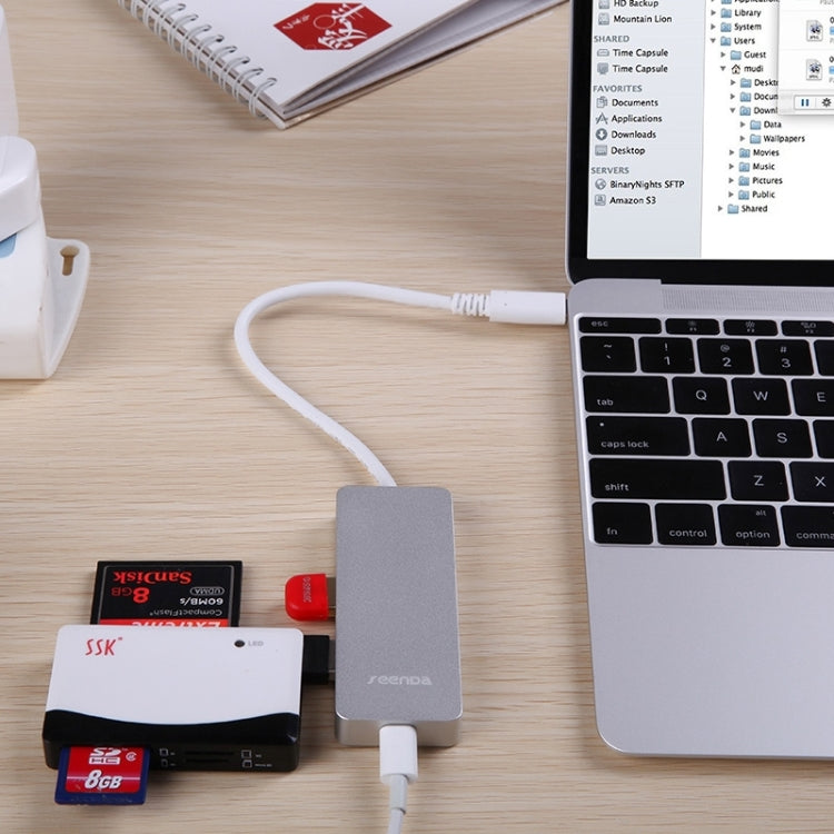 Seenda IHUB-09C 2 in 1 USB-C / Type-C 3.1 to 2 Ports USB 3.0 & 1 USB-C / Type-C 3.1 Charging / Data HUB Adapter for Galaxy S8 & S8 + / LG G6 / Huawei P10 & P10 Plus / Xiaomi Mi6 & Max 2 and other Smartphones