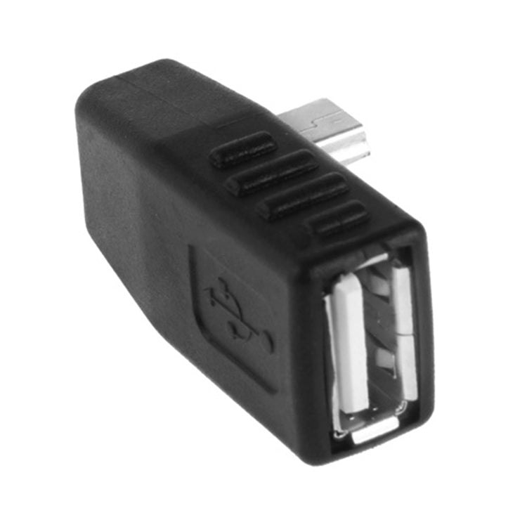Mini USB Male to USB 2.0 AF Adapter with 90 Degree