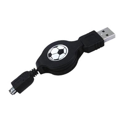 Retractable USB AM to Mini 4 pin Cable, Length: 75cm(Black)